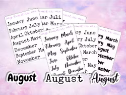 Months Script