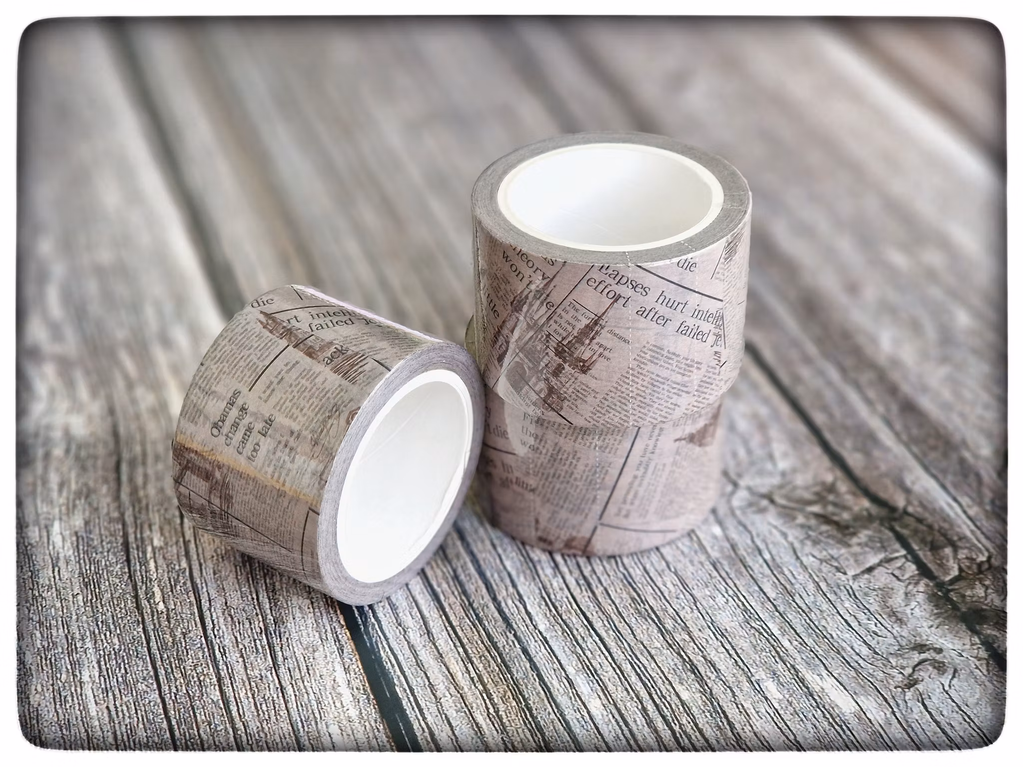 Newspaper themed Washi