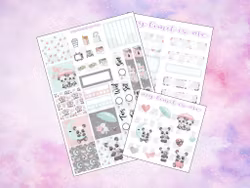 Hobonichi Cousin - Cute pastel Pandas