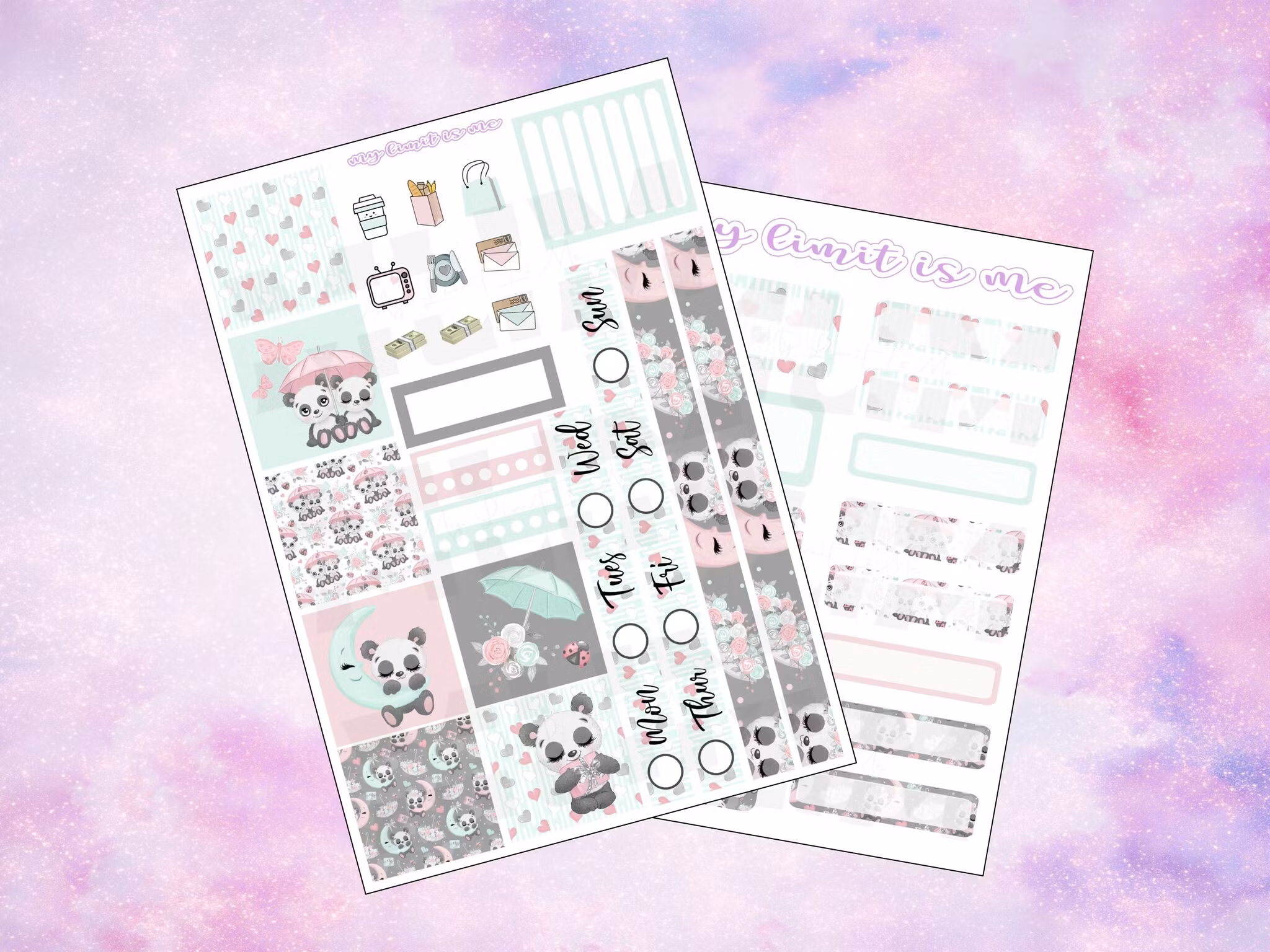 Hobonichi Cousin - Cute pastel Pandas