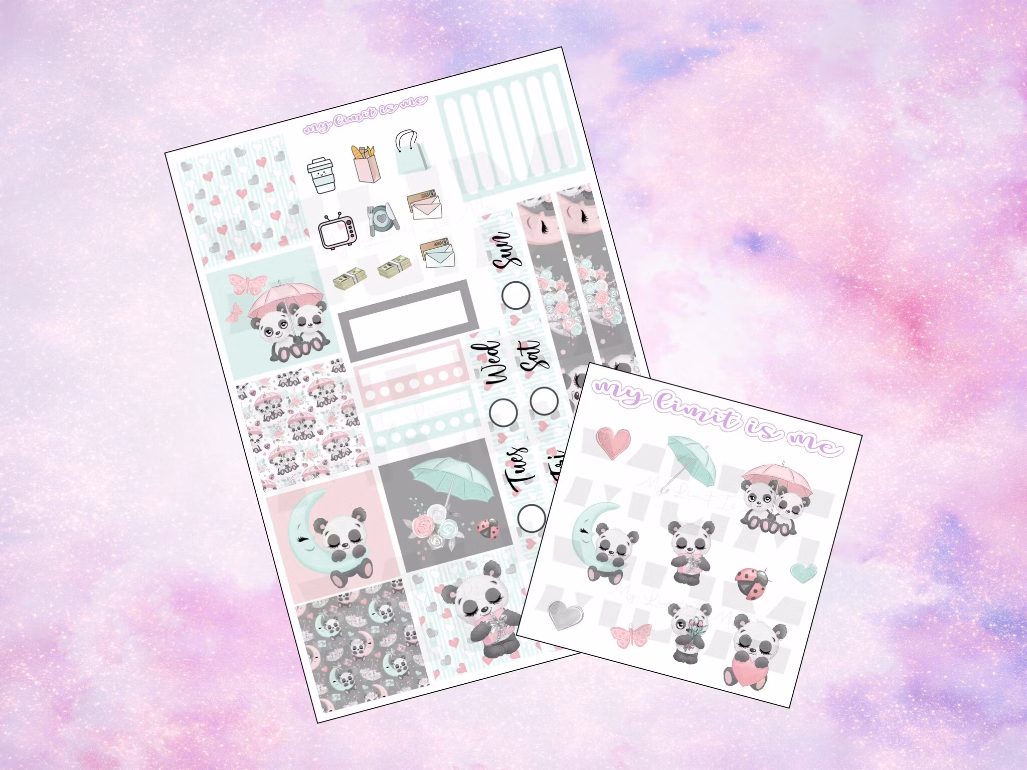 Hobonichi Cousin - Cute pastel Pandas