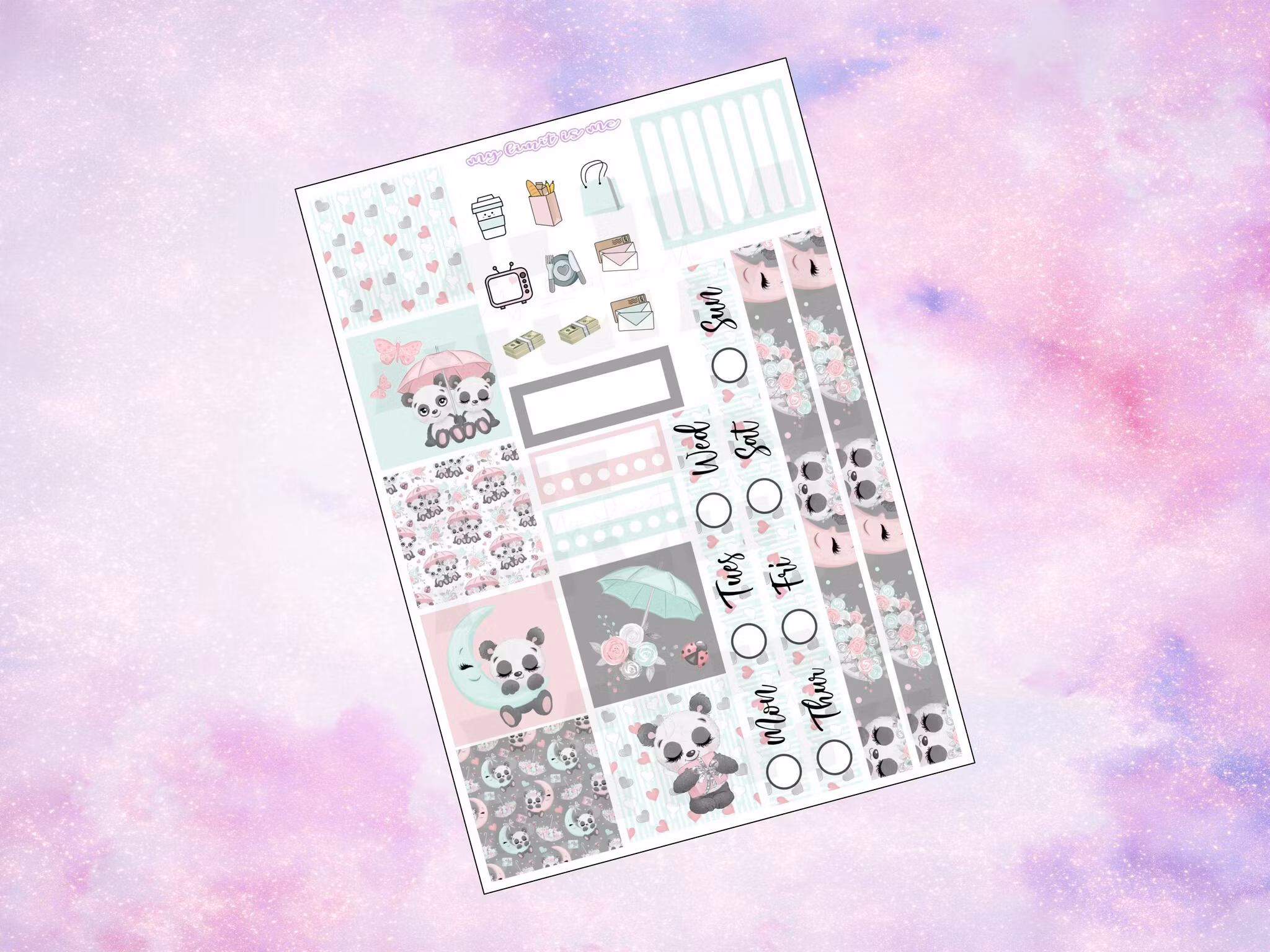 Hobonichi Cousin - Cute pastel Pandas