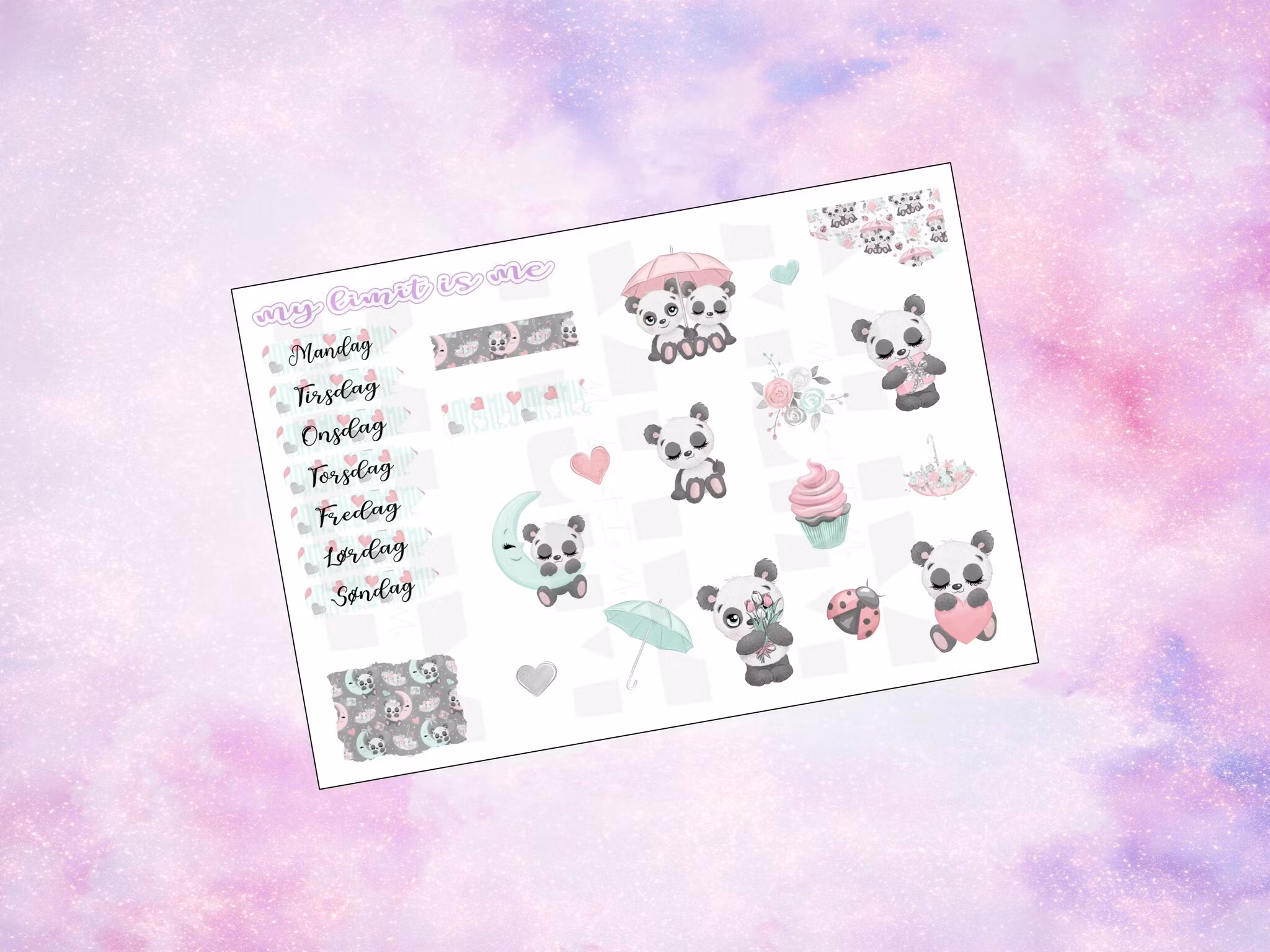 Bullet Journal - Cute pastel Pandas