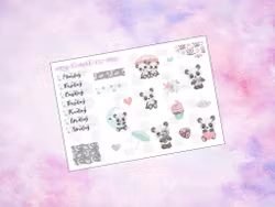 Bullet Journal - Cute pastel Pandas