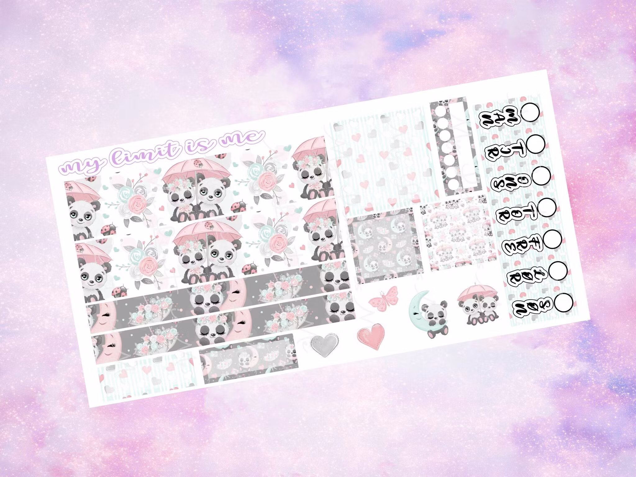 Hobonichi Weeks - Cute pastel Pandas