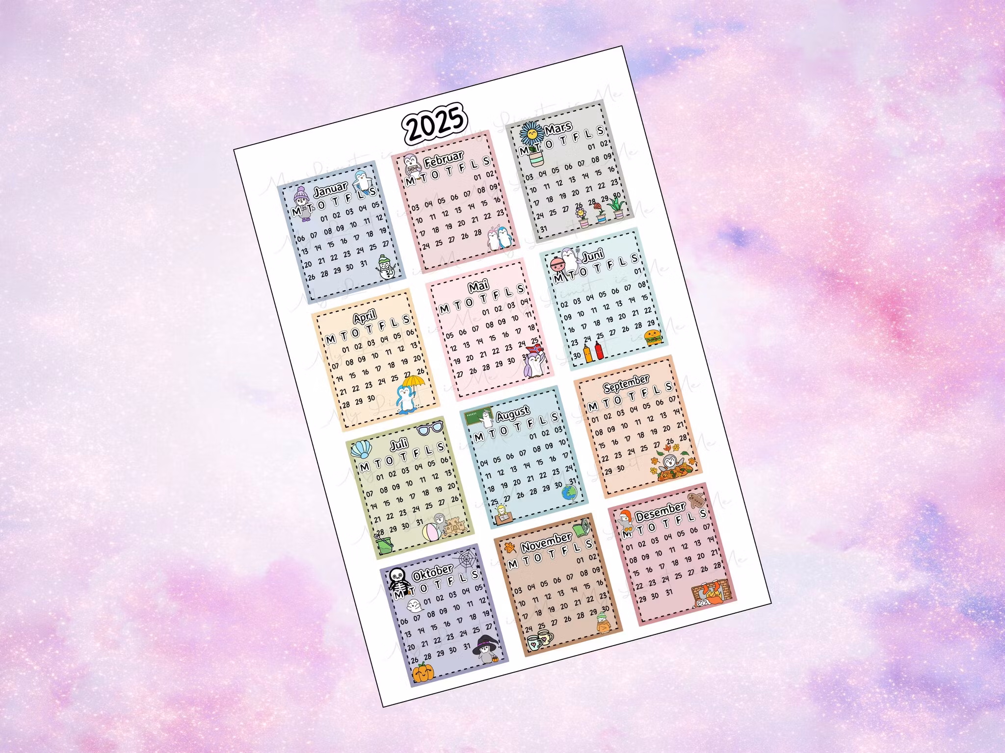 2025 "A5" Calendar