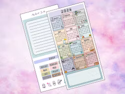 Hobonichi Weekly Yearly - 2026 Calendars (dark pastel)
