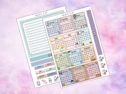 Hobonichi Cousin Yearly - 2026 Calendars (dark pastel)