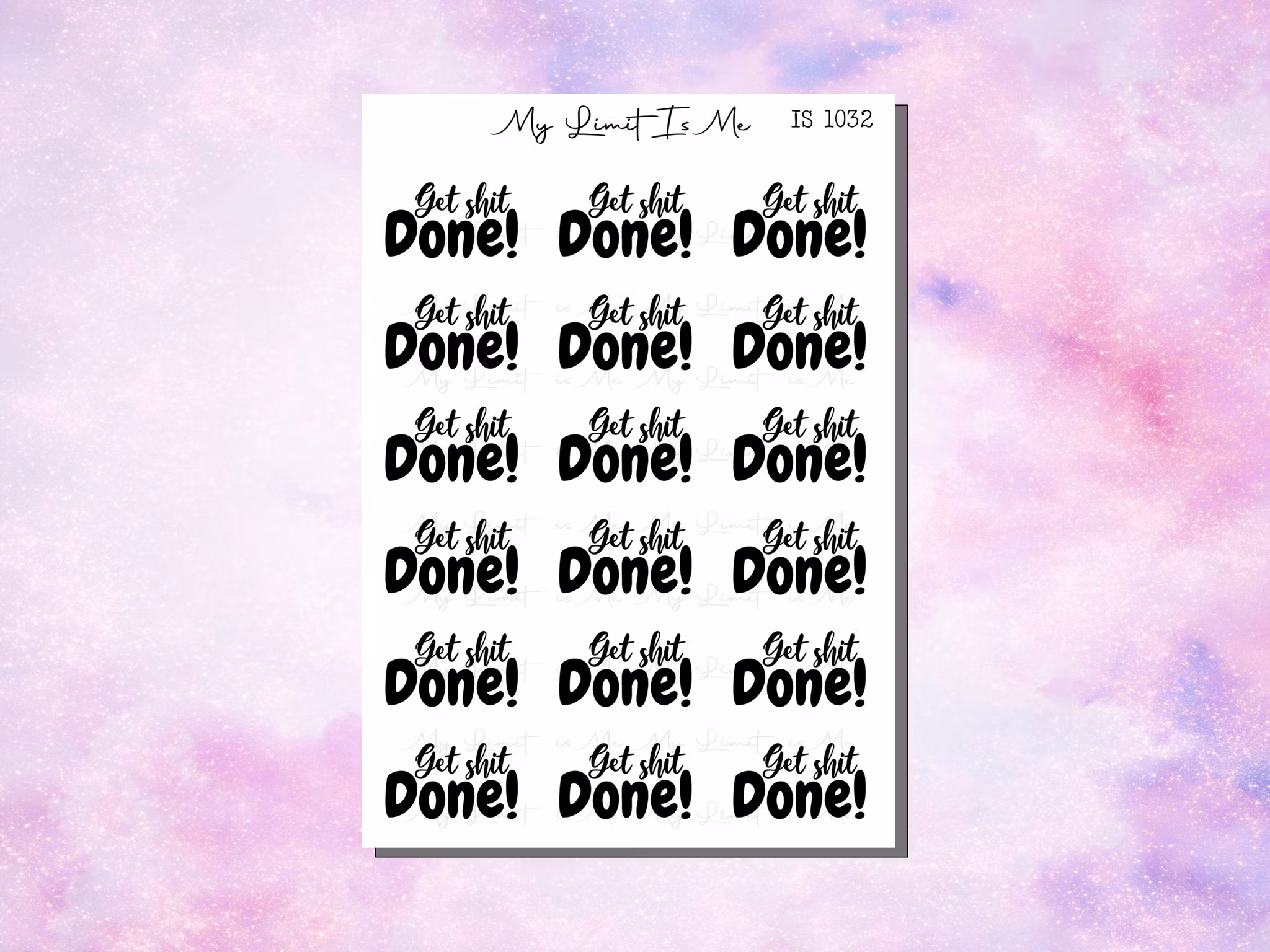 IS1032 - "Get shit done"