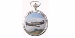 Mekaniskt fickur - silverplätering - savonett - Hurricane