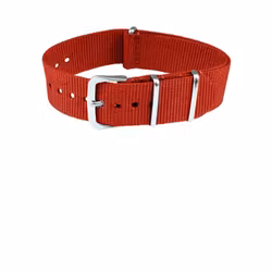 Natoarmband - Nylonband - Rött - Röd 14-22 mm