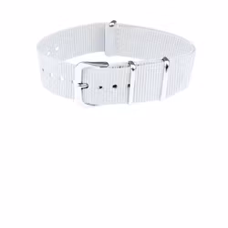 Natoarmband - Vit 14-22 mm