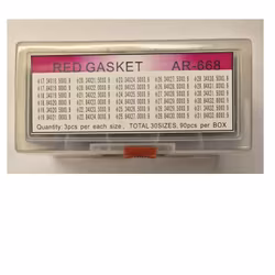 Sortiment - röda packningar europeiska märkesklockor 17-32 mm