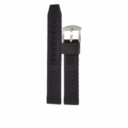 Svart mjukt silikonarmband mönstrat 18 - 24 mm
