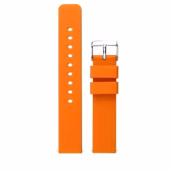 Orange mjukt silikonarmband tunnare modell 12 - 24 mm - Quick realease