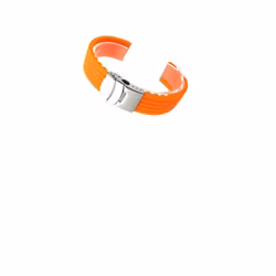 Orange mjukt silikonarmband säkerhetslås 18-22 mm