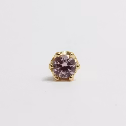 Safir "stud" rosa