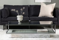 MAGLEHEM Soffbord Glas & Krom 130x60x38