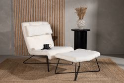 LACONIA Vit Loungefåtölj