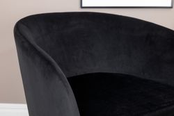 FLUFFY Fåtölj Svart Sammet