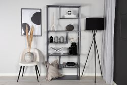 STAAL Svart Hylla 85x188