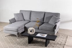 TOULOUSE 3-Sits Soffa Grå m loungedel