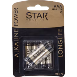 BATTERI AAA 1,5V POWER ALKALINE 6-p