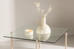 HYBRID Soffbord Glas 80x80 Klar