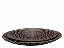 Flätat Fat Svart/Natur 2-set