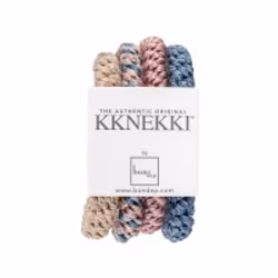 Hårsnoddar KKNEKKI BUNDLE 5• Blå-DustyPink-Beige-Glitter 4PCS