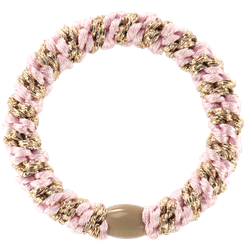Kknekki Hårsnodd Light Pink-Beige glitter Stripe