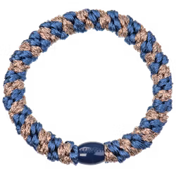 Kknekki Hårsnodd Indigo Taupe glitter stripe