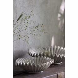Veckat Fat Vitmelerad Stengods 36x11cm - Wikholm Form