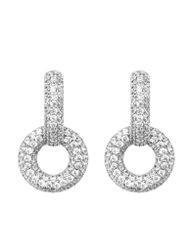 Örhängen Bond crystal Silver twin hoop - By Jolima