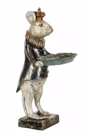 Muskung med fat – dekorativ figurin