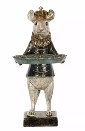 Muskung med fat – dekorativ figurin