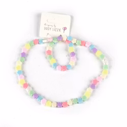 Set Halsband - Armband Pastell för Barn