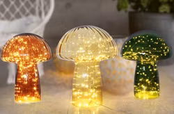 Bordslampa Svamp 33 cm – dimbar glaslampa i retrostil