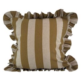 Kuddfodral Randigt FLOUNCE MUSTARD BLOCK STRIPE 45x45cm - Miljögården