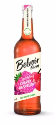 Kolsyrad Körsbärs- & Hallondryck, utan tillsatt socker 750ml -  Belvoir Farm