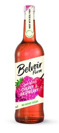 Kolsyrad Körsbärs- & Hallondryck, utan tillsatt socker 750ml -  Belvoir Farm