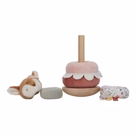 Stapelringar för baby – trä & tyg, Fairy Garden