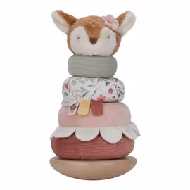 Stapelringar för baby – trä & tyg, Fairy Garden