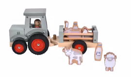 Traktor med släpvagn FSC Trä - Little Farm