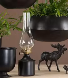 Värmeljuslykta Iris Svart – 35 cm