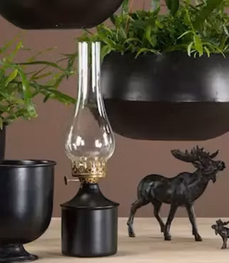 Värmeljuslykta Iris Svart – 35 cm