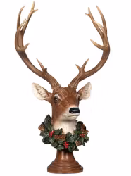 Hjorthuvud med krans – 52 cm