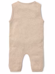 Stickad jumpsuit – Soft Beige Melee stl 56 | Little Dutch
