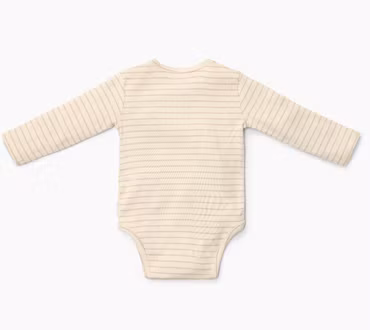 Omlottbody Baby Lång Ärmlängd Soft Beige Stripe – Little Dutch
