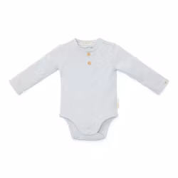 Bodysuit långärmad stl 56 – Babyblå | Little Dutch